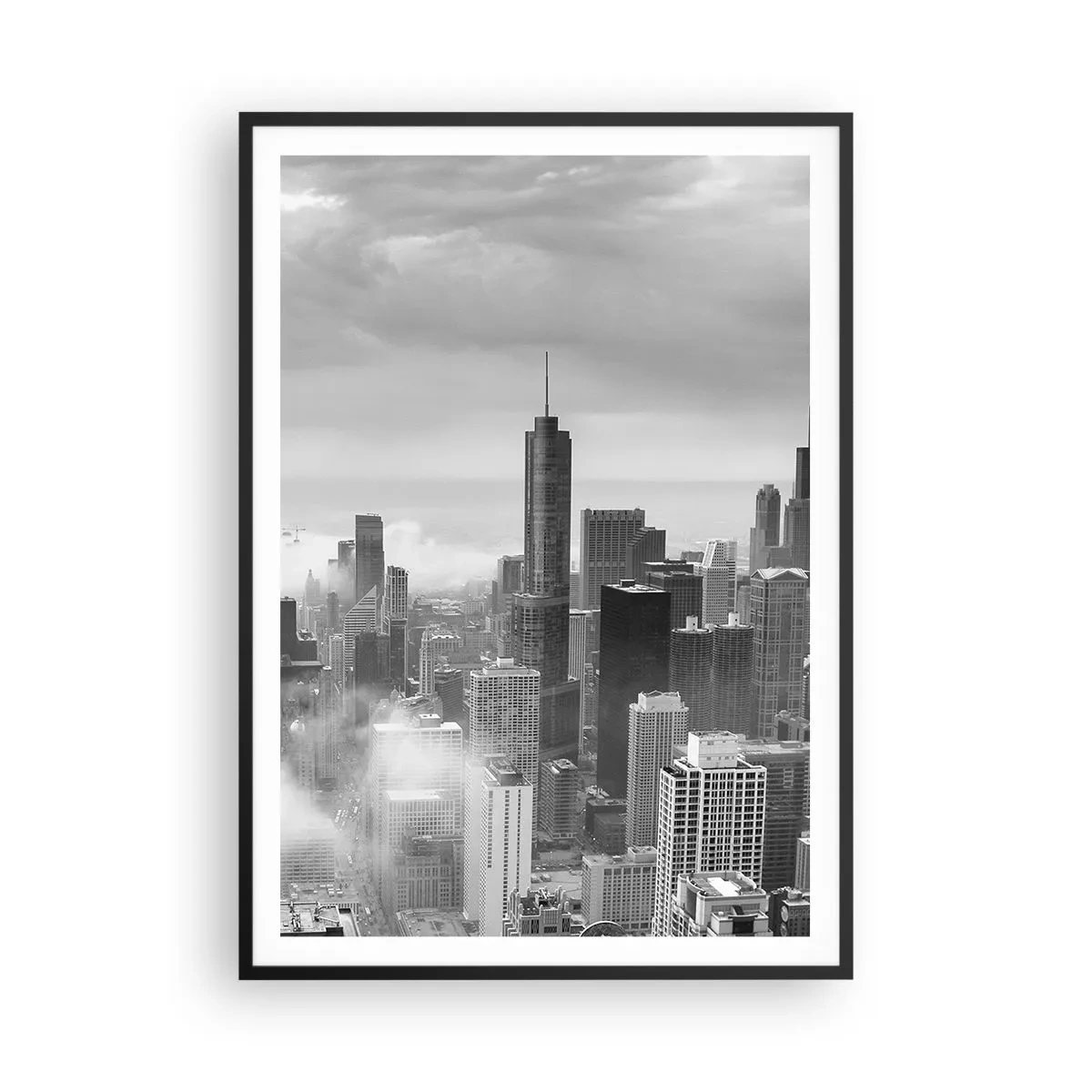 Póster en marco negro - Paisaje americano - 70x100 cm