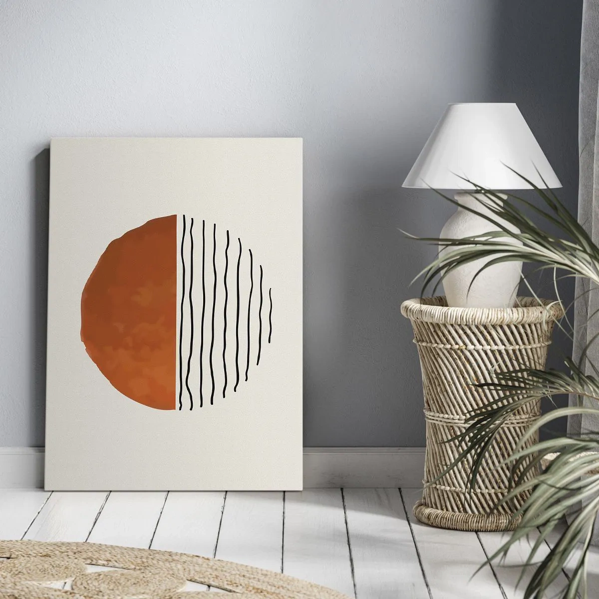 Cuadro sobre lienzo - Impresión de Imagen - En un ambiente japonés - 65x120 cm