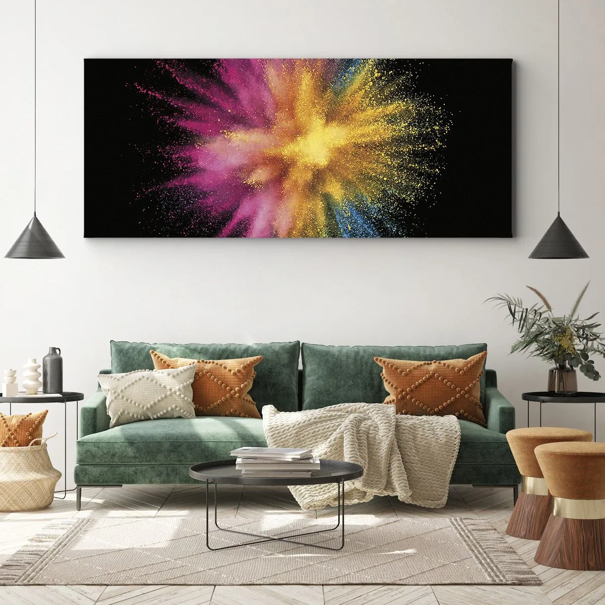 Cuadro sobre lienzo - Impresión de Imagen - El nacimiento de los colores - 100x40 cm