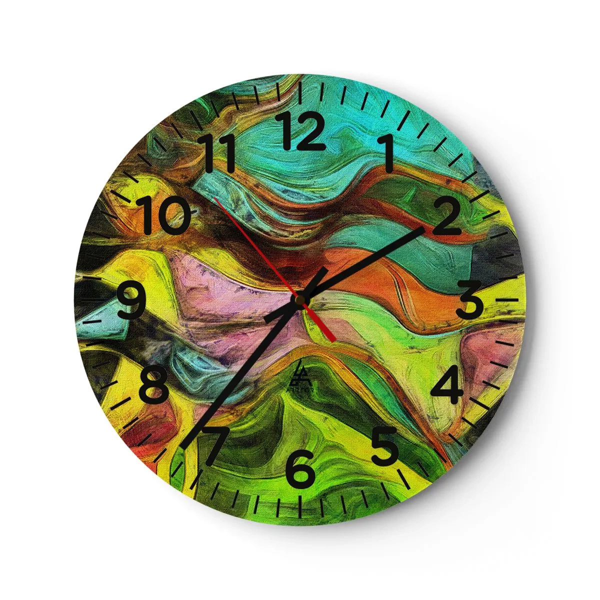 Reloj de pared - Reloj de vidrio - El movimiento es la vida - 30x30 cm