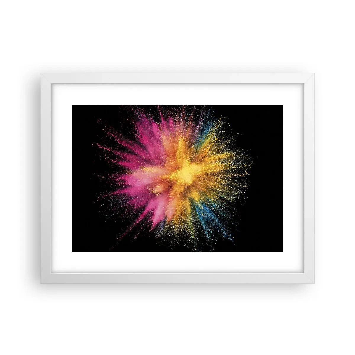 Póster en marco blanco - El nacimiento de los colores - 40x30 cm