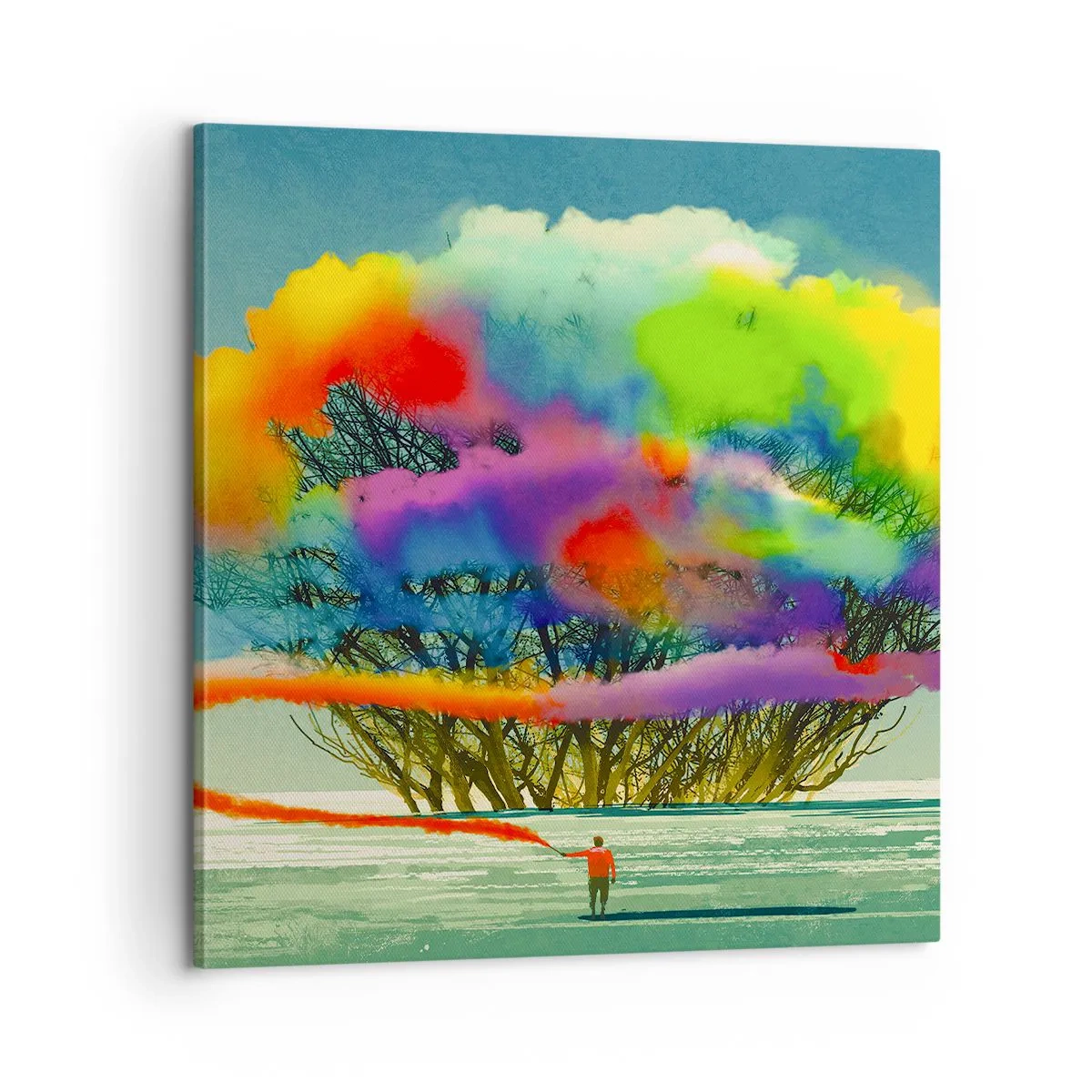 Cuadro sobre lienzo - Impresión de Imagen - Dale vida a este mundo - 60x60 cm