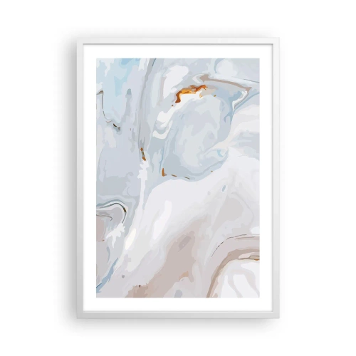 Póster en marco blanco - Blanco fusión - 50x70 cm
