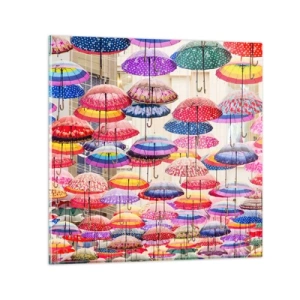 Cuadro sobre vidrio - Impresiones sobre Vidrio - Pradera urbana - 70x70 cm