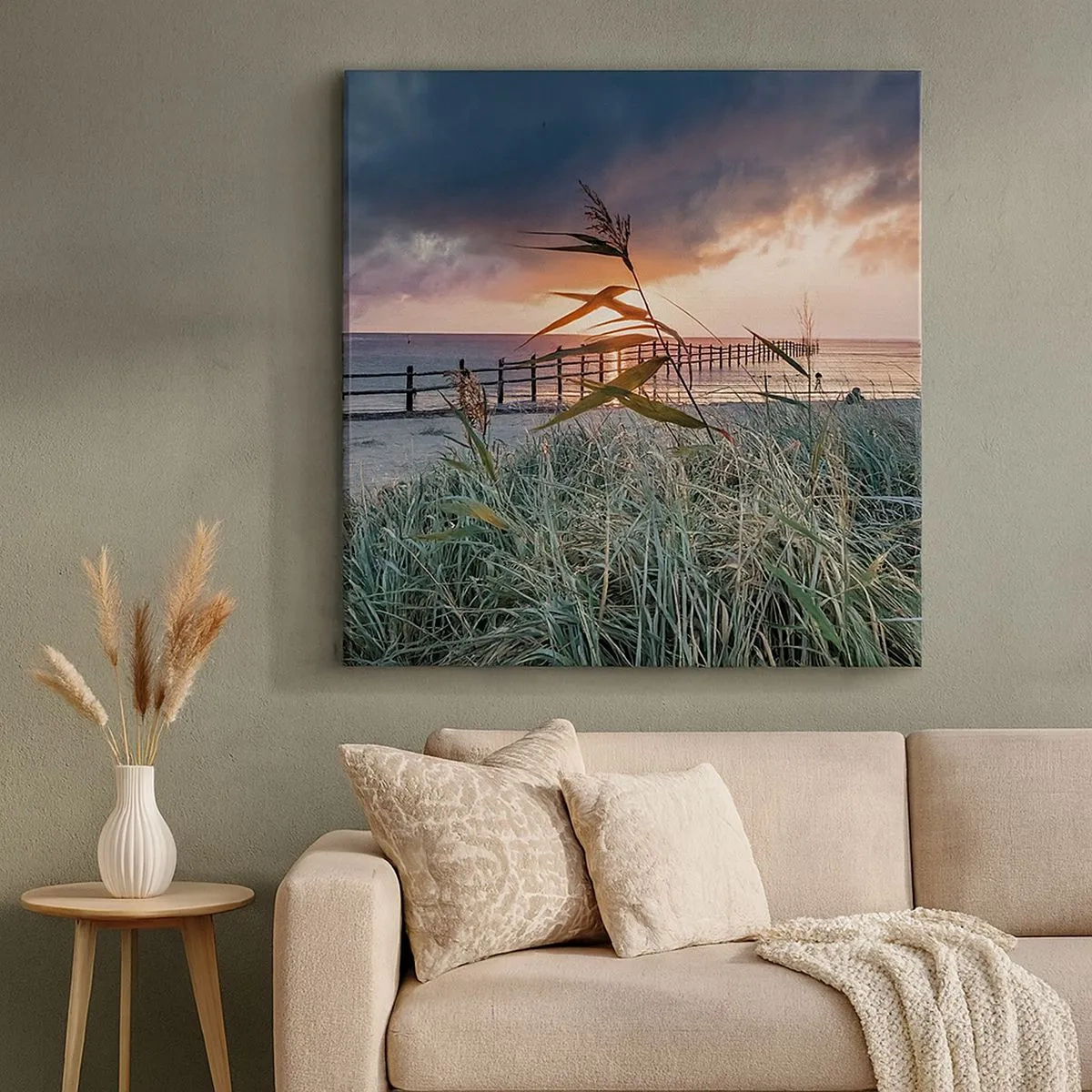 Cuadro sobre lienzo - Impresión de Imagen - Bailando con el viento - 30x30 cm