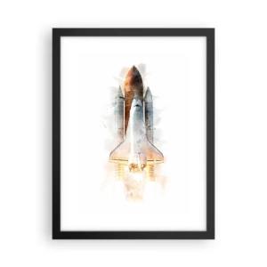 Póster en marco negro - El comienzo de la exploración - 30x40 cm