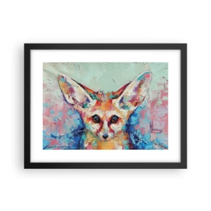 Póster en marco negro - Mirada penetrante - 40x30 cm