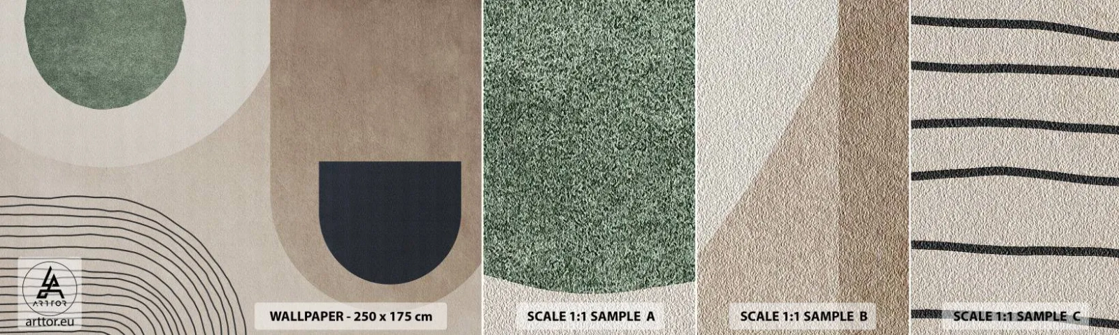 Muestra De Fotomural Standard Eco - La delicadeza de un óvalo - Minimalismo, Pedazo, Abstracción - 100x30 cm