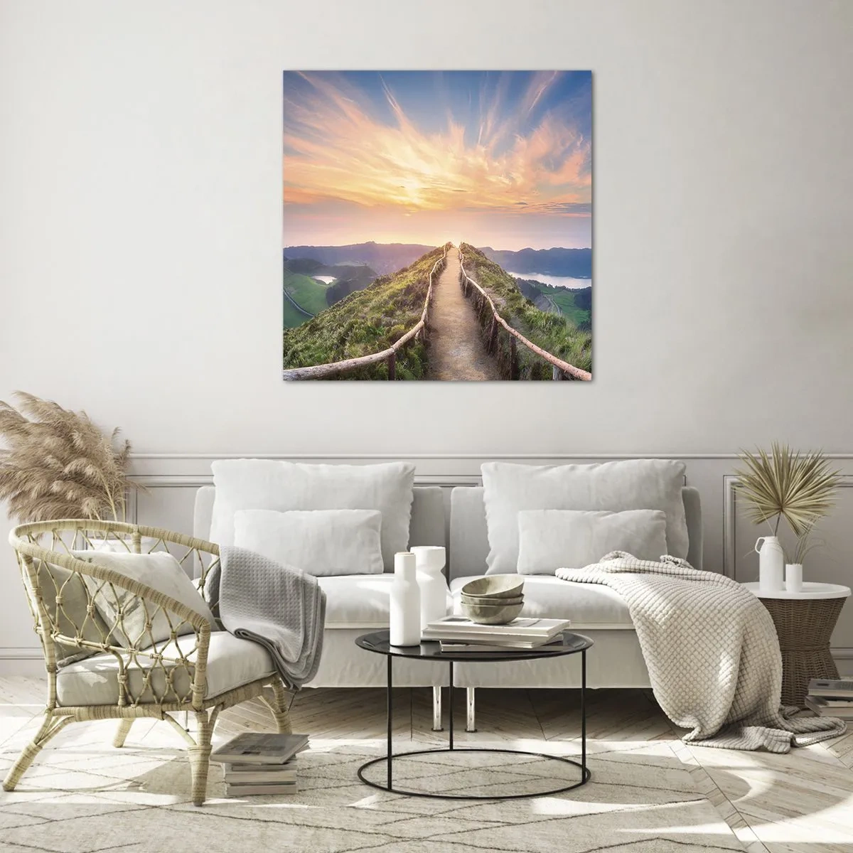 Cuadro sobre vidrio - Impresiones sobre Vidrio - Cerca del cielo - 60x60 cm