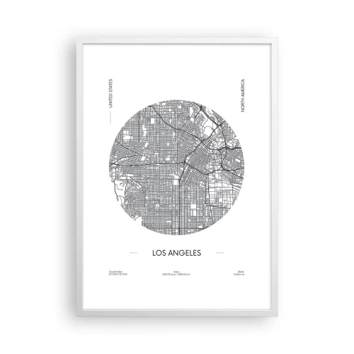 Póster en marco blanco - Anatomía de Los Ángeles - 50x70 cm