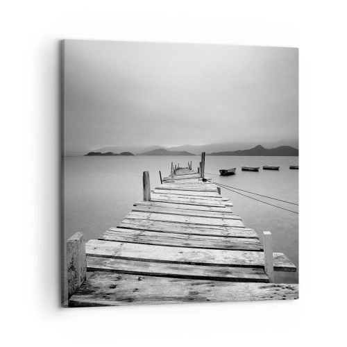 Cuadro sobre lienzo - Impresión de Imagen - Más allá de las montañas, más allá de los mares - 50x50 cm