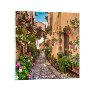 Cuadro sobre vidrio - Impresiones sobre Vidrio - Callejón italiano - 70x70 cm
