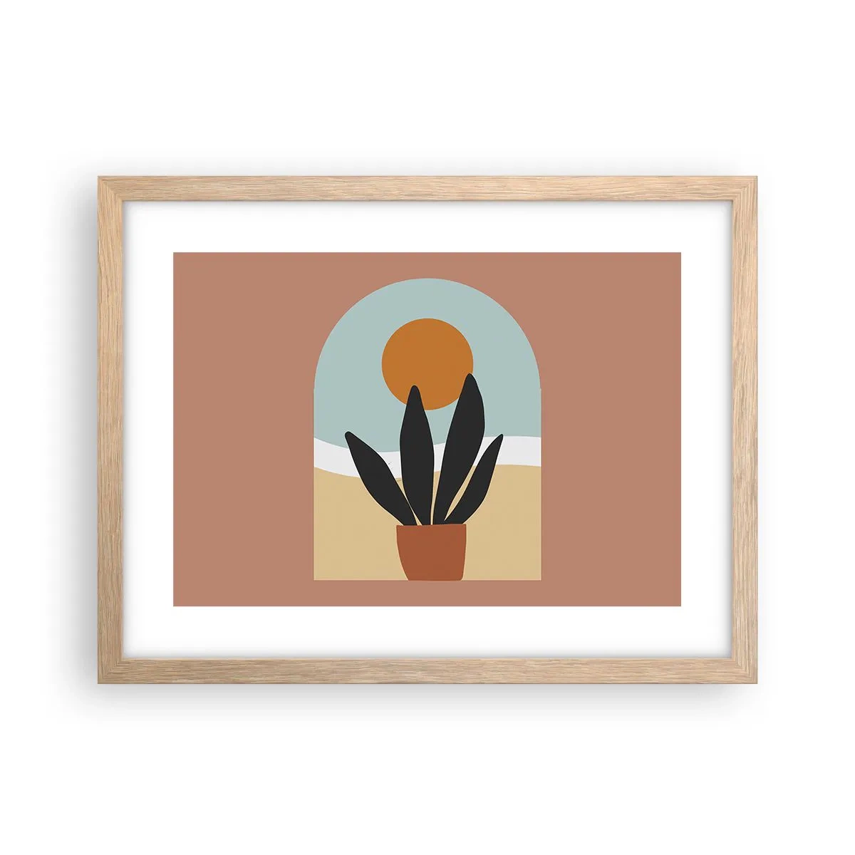 Póster en marco roble claro - Pequeñas alegrías - 40x30 cm