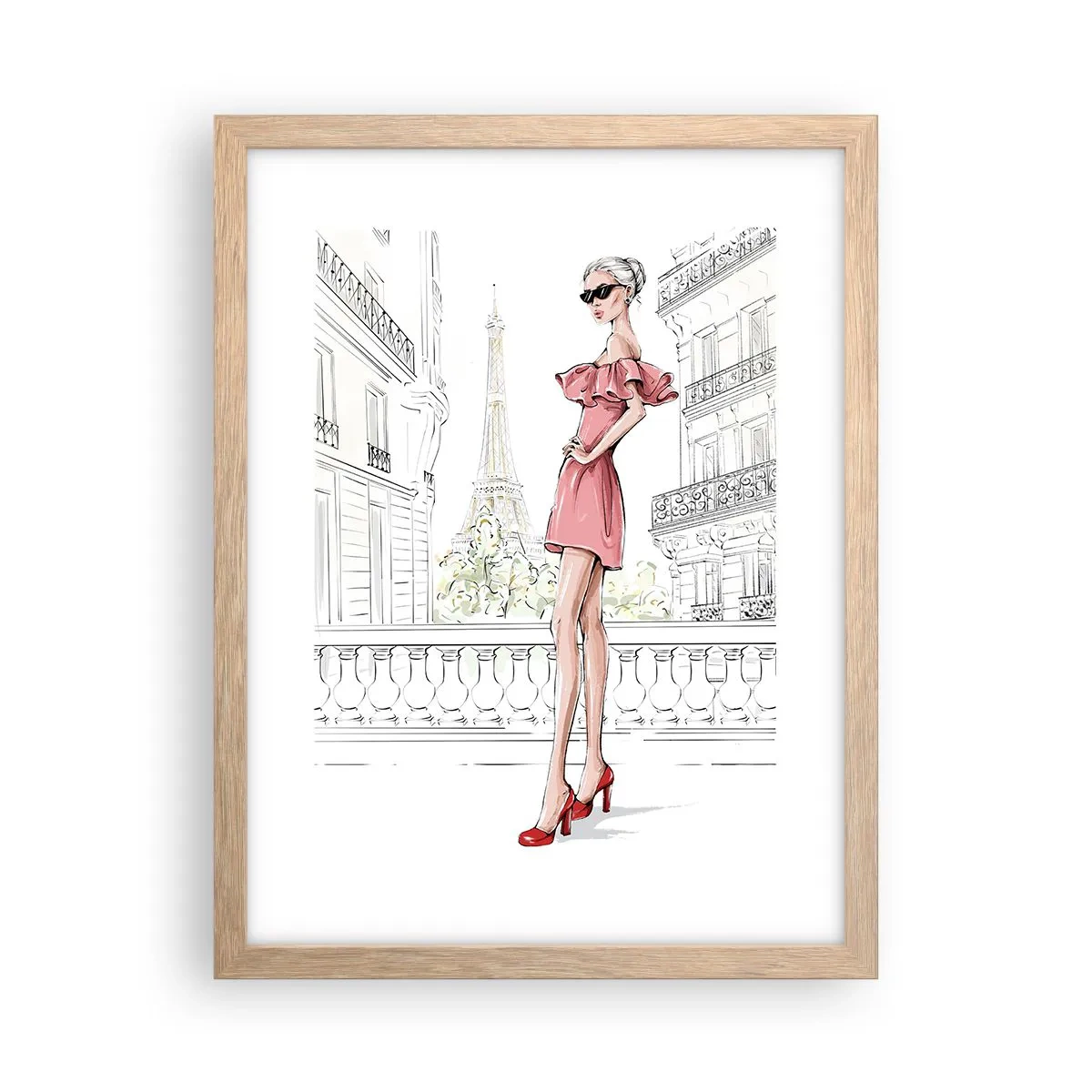 Póster en marco roble claro - El arte de la moda - 30x40 cm