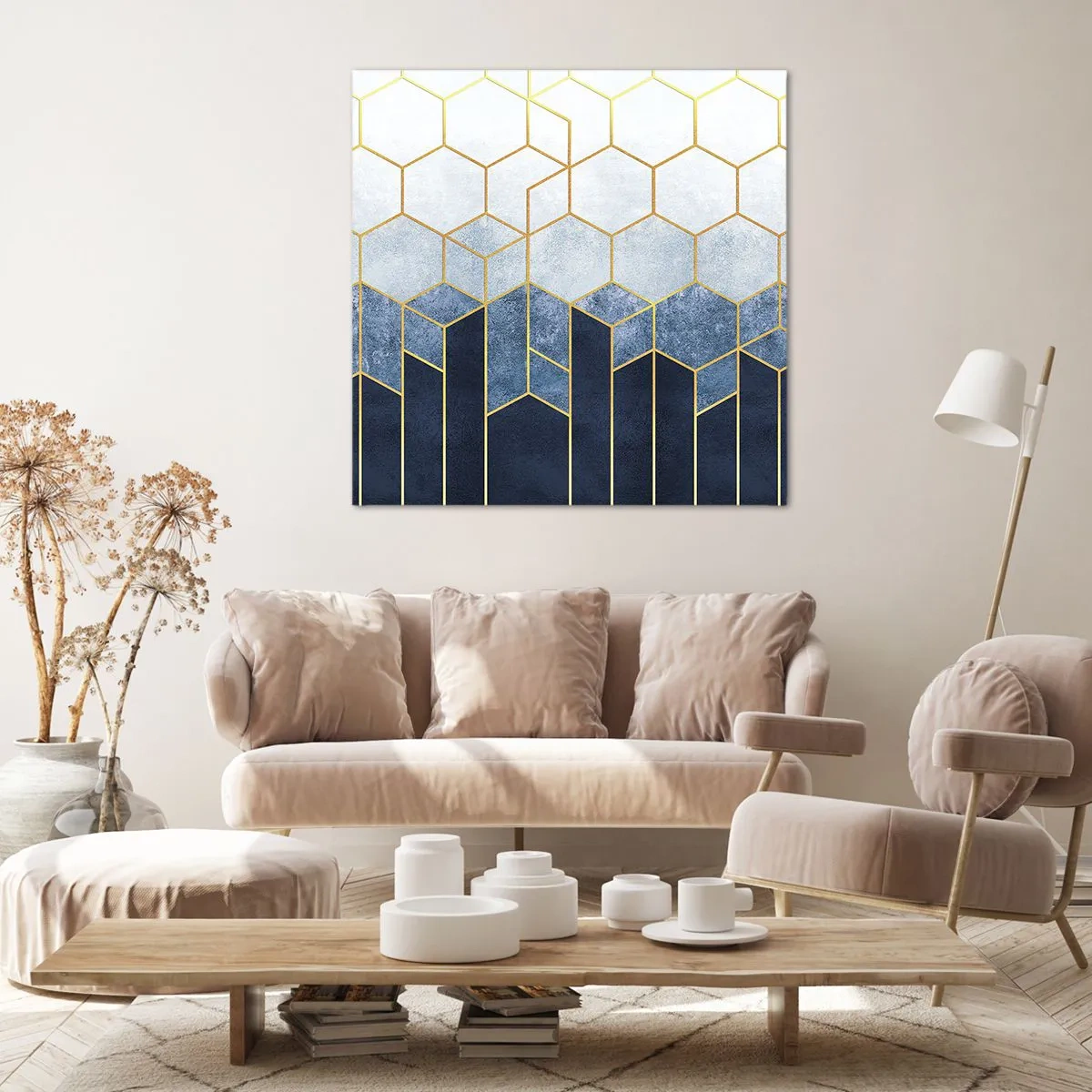 Cuadro sobre lienzo - Impresión de Imagen - Composición rítmica visual - 50x50 cm