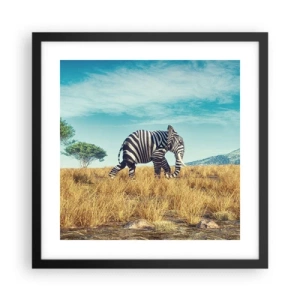 Póster en marco negro - El gris ya no está de moda - 40x40 cm