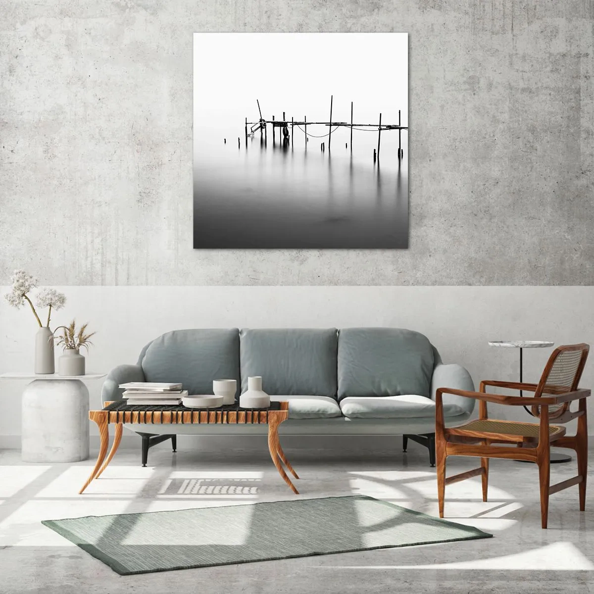 Cuadro sobre vidrio - Impresiones sobre Vidrio - ¿Y si no hay mundo? - 40x40 cm