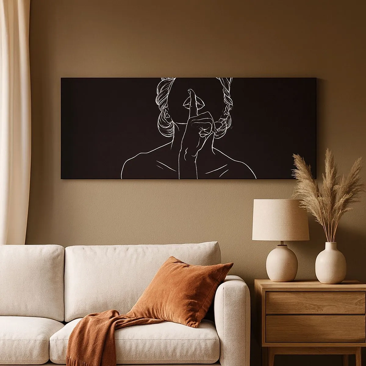 Cuadro sobre lienzo - Impresión de Imagen - La belleza florece en silencio - 100x40 cm