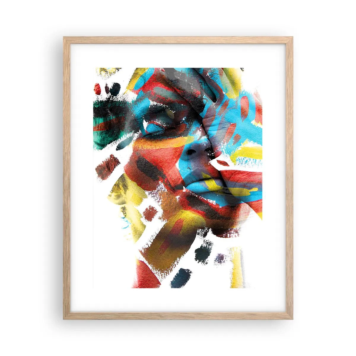 Póster en marco roble claro - Una personalidad colorida - 40x50 cm