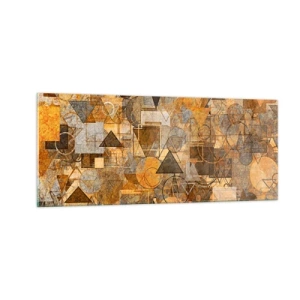 Cuadro sobre vidrio - Impresiones sobre Vidrio - El mundo en formas - 100x40 cm