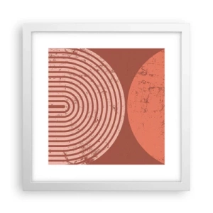 Póster en marco blanco - Estrecha relación - 30x30 cm