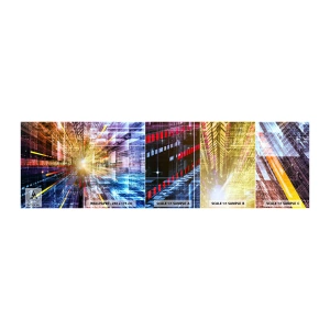 Muestra de fotomural autoadhesivo Deluxe Sticker - Un pasillo luminoso - Abstracción, Gráficos, 3D - 100x30 cm