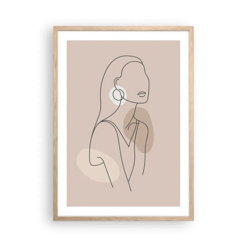 Póster en marco roble claro - Un icono de la inocencia - 50x70 cm