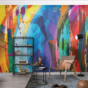 Fotomural Premium Sand - Vértigo de colores - Abstracción, Pedazo, Arte Moderno - 150x105 cm