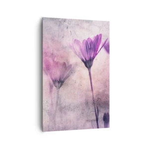 Cuadro sobre lienzo - Impresión de Imagen - Delicadas flores en tonos morados sobre un fondo claro. - 80x120cm - Sueño de flores - Decoración de pared moderna para salón y dormitorio ARTTOR