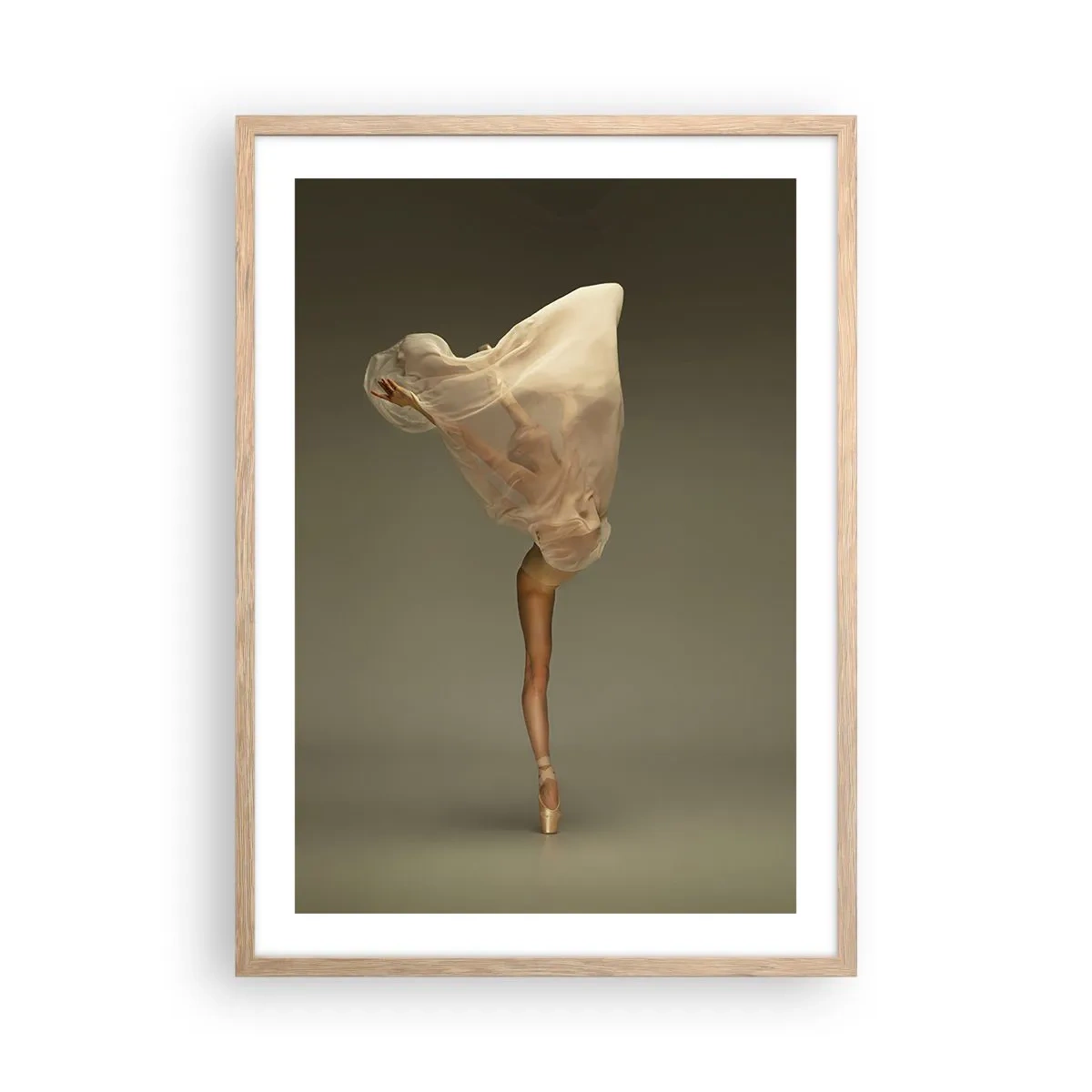 Póster en marco roble claro - A punto de volar - 50x70 cm