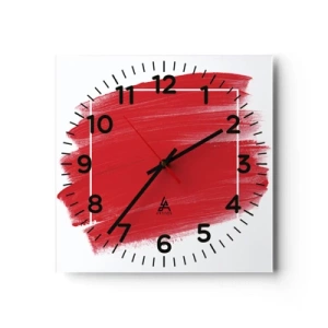 Reloj de pared - Reloj de vidrio - Fuera del marco - 30x30 cm