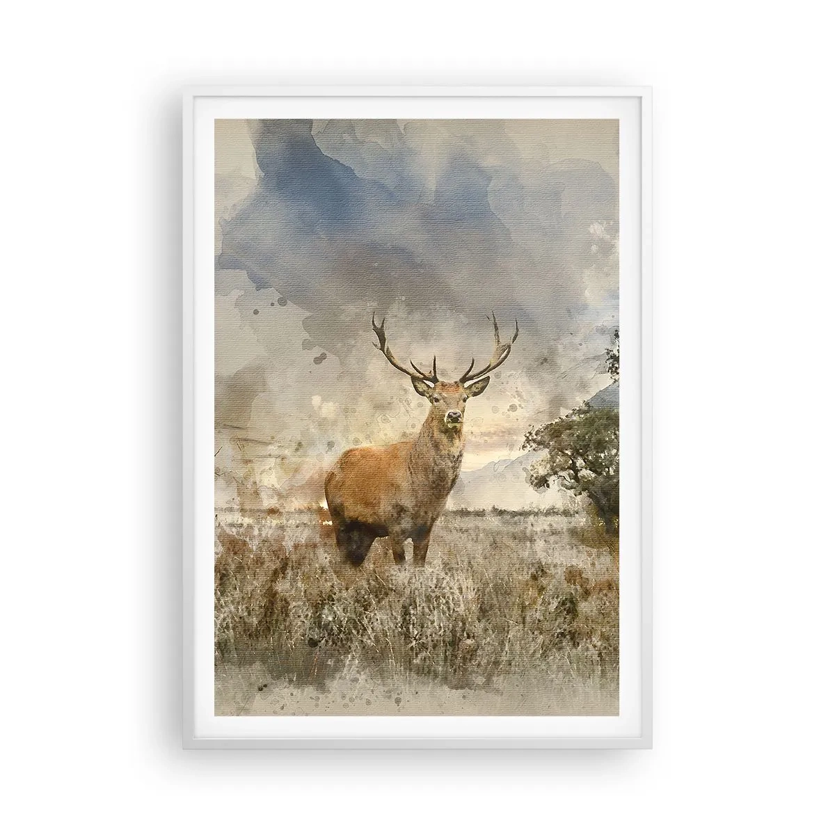 Póster en marco blanco - Dignidad - fuerza - encanto - 70x100 cm