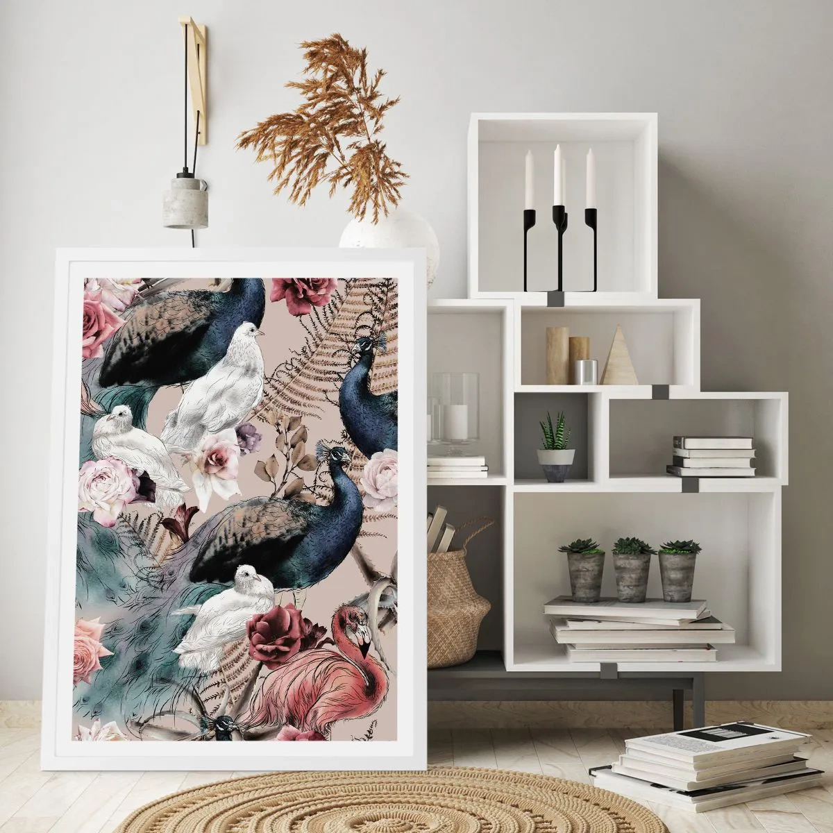 Póster en marco blanco - En un jardín de palacio - 70x100 cm