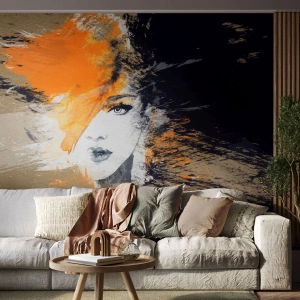 Fotomural personalizado Premium Sand - Y se convierte en luz - Abstracción, cara de mujer, Mujer