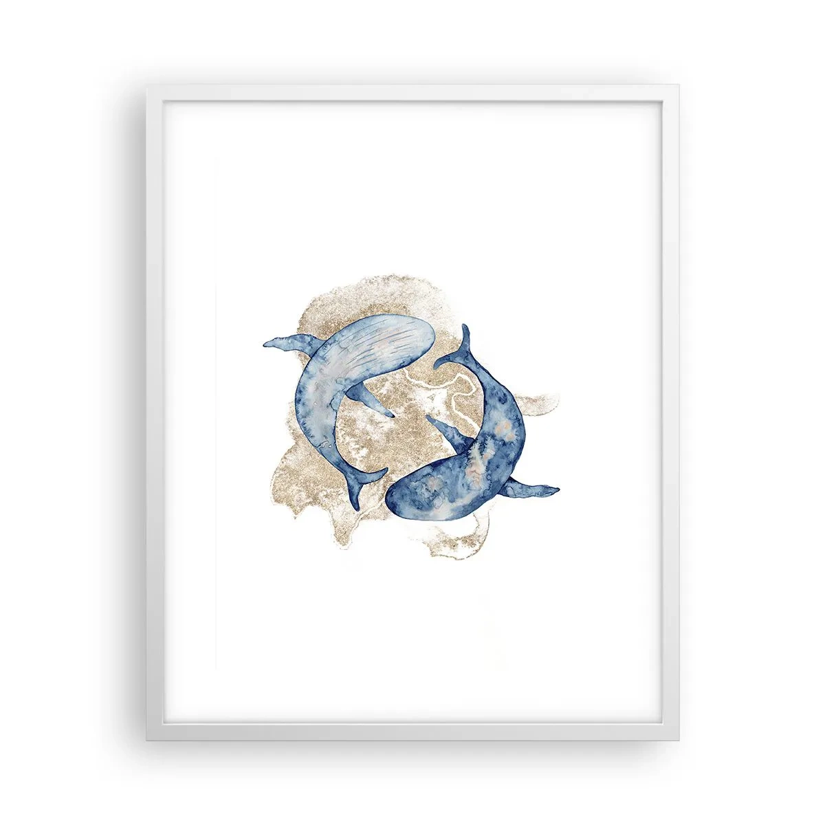 Póster en marco blanco - ¿Amistad o amor? - 40x50 cm