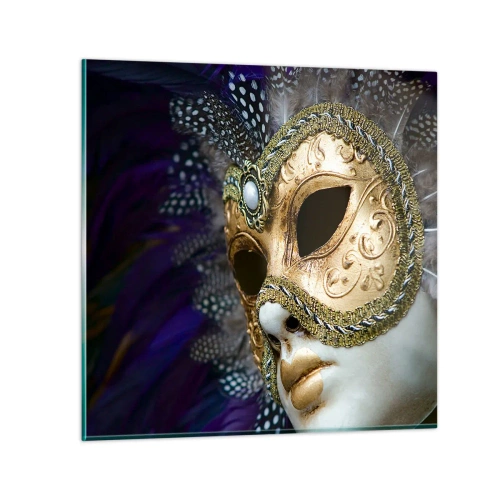 Cuadro sobre vidrio - Impresiones sobre Vidrio - Retrato veneciano en oro - 40x40 cm