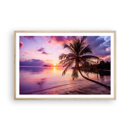 Póster en marco roble claro - Hermosura hasta el horizonte - 91x61 cm