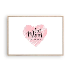 Póster en marco roble claro - En cualquier momento de tu vida - 100x70 cm