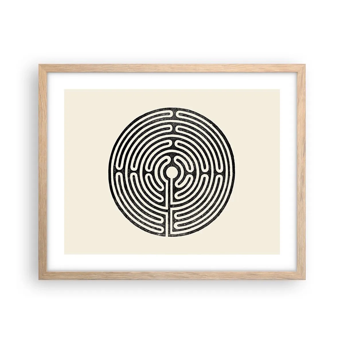 Póster en marco roble claro - Orden misterioso - 50x40 cm