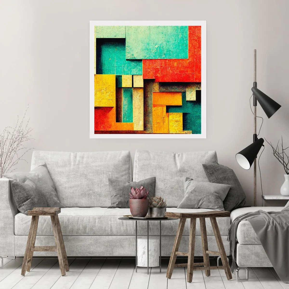 Póster - Festival de ángulos rectos - 30x30 cm