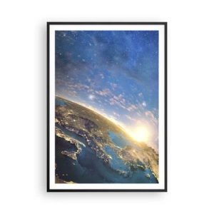 Póster en marco negro - Mirémonos a nosotros mismos desde la distancia - 70x100 cm