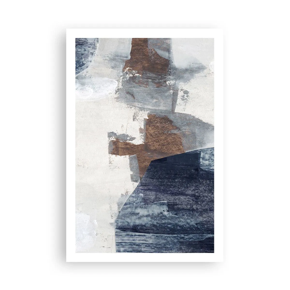 Póster - Formas azules y marrones - 61x91 cm