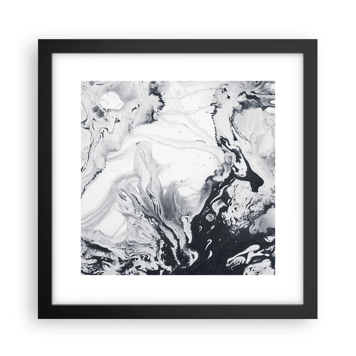Póster en marco negro - Dentro de la Tierra - 30x30 cm