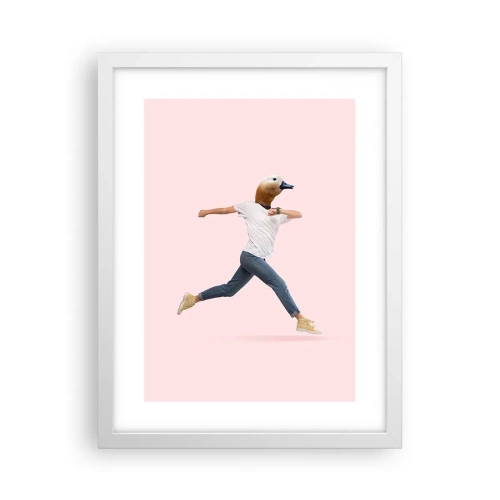 Póster en marco blanco - Una pizca de absurdez - 30x40 cm