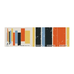 Muestra de fotomural autoadhesivo Deluxe Sticker - Barras multicolor - Minimalismo, Rectángulos, formas - 100x30 cm