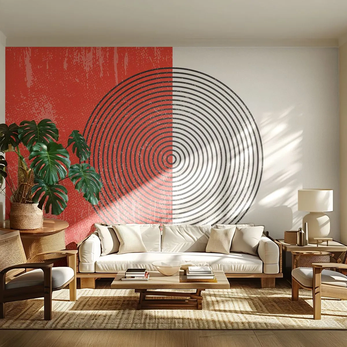 Fotomural Premium Canvas - En el corazón de la misma - Abstracción, Pedazo, Gráficos - 250x175 cm