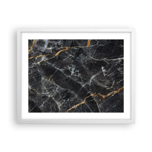 Póster en marco blanco - La vida interior de la piedra - 50x40 cm