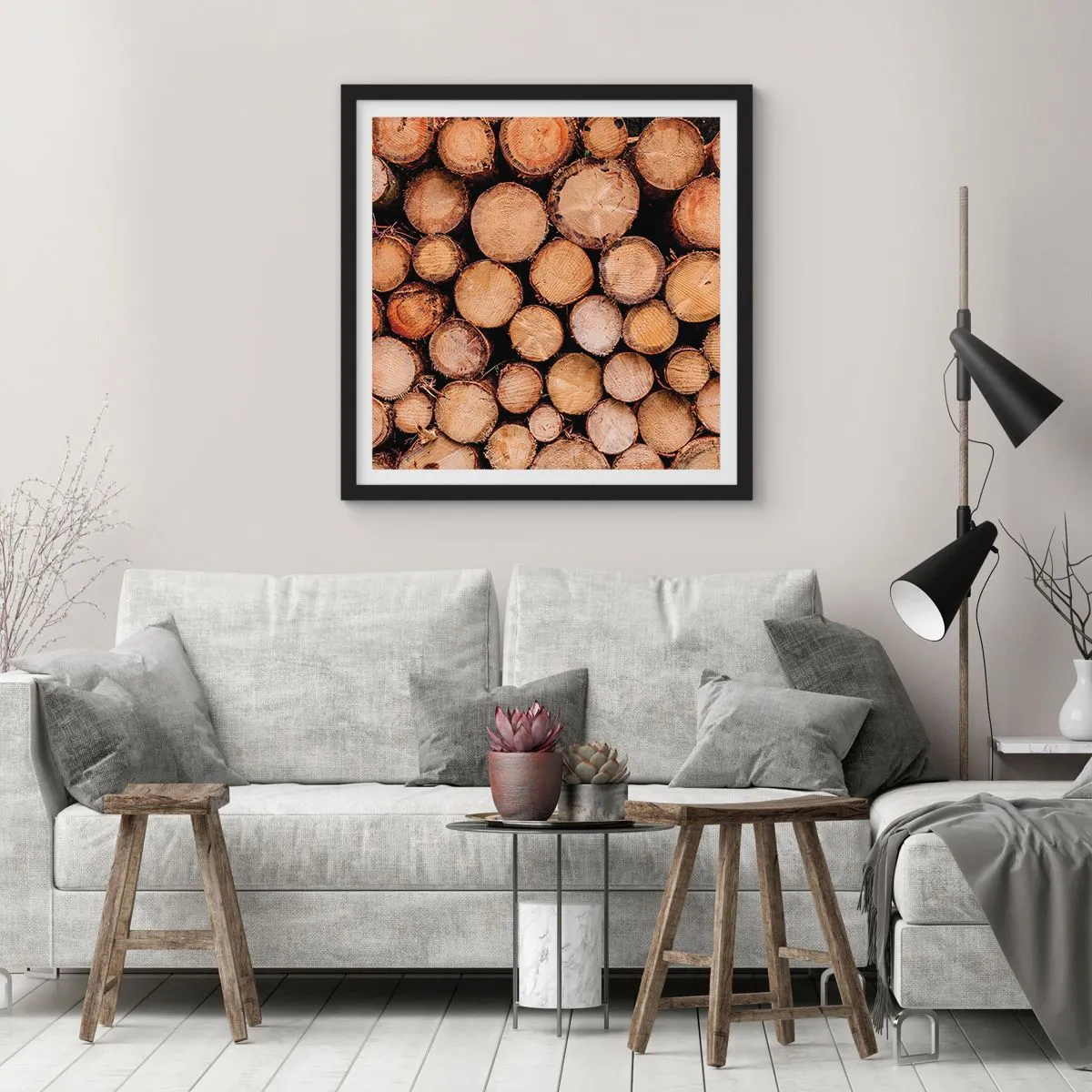 Póster en marco negro - Un nuevo comienzo - 30x30 cm
