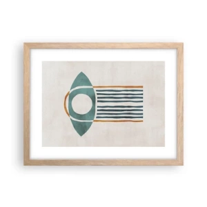 Póster en marco roble claro - Signos y rituales - 40x30 cm