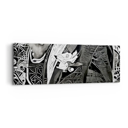 Cuadro sobre lienzo - Impresión de Imagen - Solo un hombre aparentemente gris - 90x30 cm